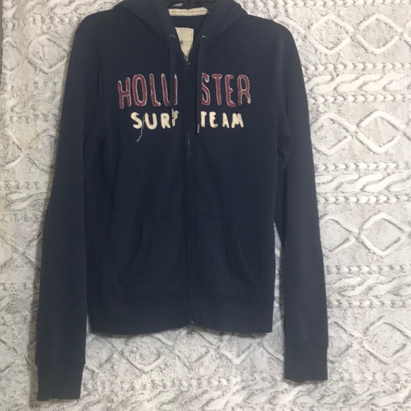 Hollister Tops - Hollister Dark Blue Zip up Hoodie